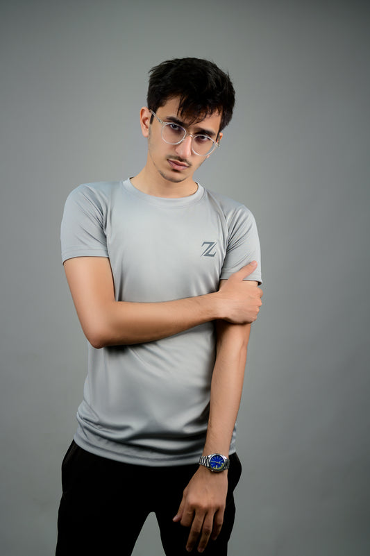 New Basic Dry fit T Shirt (Grey)