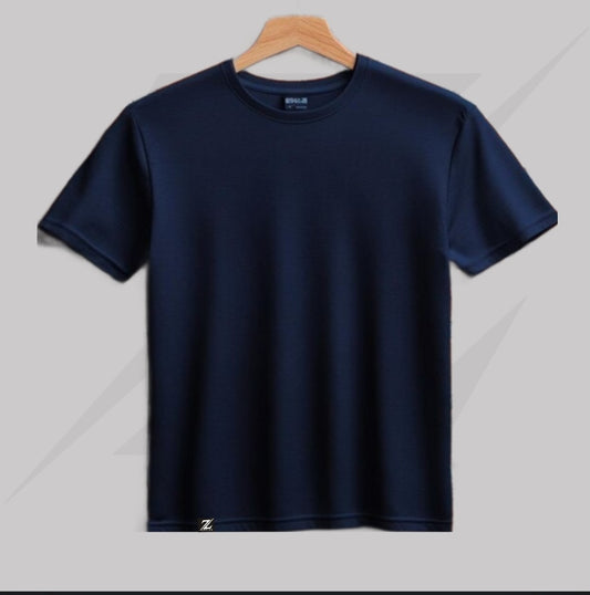 BASIC PLAIN T SHIRT Navy blue